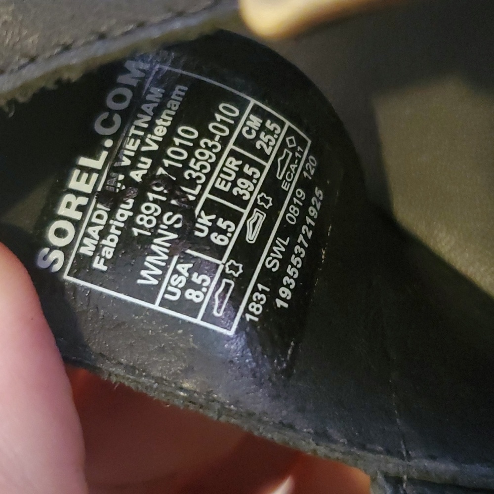 NWOT Sorel Roaming Black Leather T-Strap Sandals Size 8.5 - Picture 9 of 10